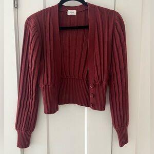 Wilfred Plunge Front Cardigan - Merino Wool - Size M - New